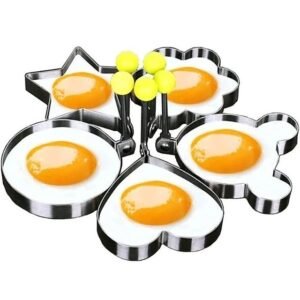 5 Stück Set Spiegelei Form Pfannkuchenringe geformte Omelettform Form Braten Ei Kochwerkzeuge Küche liefert Zubehör Gadget