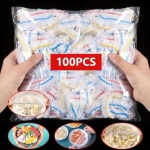 1set Disposable Elastic Food Bowl Protector For Kitchen, Stretchable Food Cover, Suitable For Bowls And Plates Of Different Sizes 2-9.5 Inches, Lightweight And Easy To Carry(100pcs), Kitchen Stuff, Kitchen Tools Camping