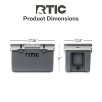 RTIC 52 QT Ultra-Light Cooler, Hard-Sided Ice Chest, Gray - 图片 3