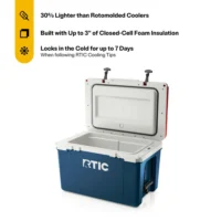 RTIC 52 QT Ultra-Light Hard-Sided Ice Chest Cooler, Fits 76 Cans, Patriot - 图片 2