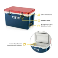 RTIC 52 QT Ultra-Light Hard-Sided Ice Chest Cooler, Fits 76 Cans, Patriot - 图片 3