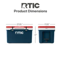 RTIC 52 QT Ultra-Light Hard-Sided Ice Chest Cooler, Fits 76 Cans, Patriot - 图片 4