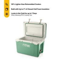 RTIC 52 QT Ultra-Light Hard-Sided Ice Chest Cooler, Fits 76 Cans, Sage/Beach - 图片 3