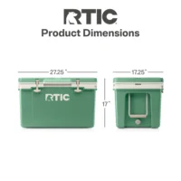 RTIC 52 QT Ultra-Light Hard-Sided Ice Chest Cooler, Fits 76 Cans, Sage/Beach - 图片 2