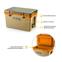 RTIC 52 QT Ultra-Light Hard-Sided Ice Chest Cooler, Fits 76 Cans, Trailblazer - 图片 6