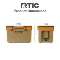 RTIC 52 QT Ultra-Light Hard-Sided Ice Chest Cooler, Fits 76 Cans, Trailblazer - 图片 7