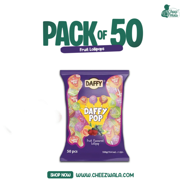 Daffy | Wow Fruit Lollipop Pouch - Pack of 50 (Rs. 10)