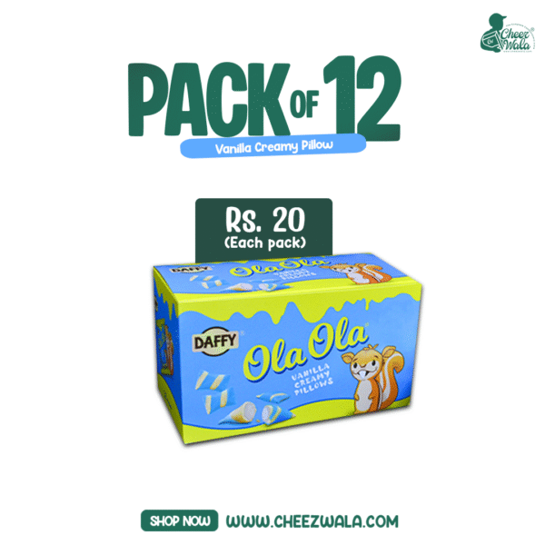 Daffy | Ola Ola Vanilla Pillow Wafer - Pack Of 12 (Rs.20)
